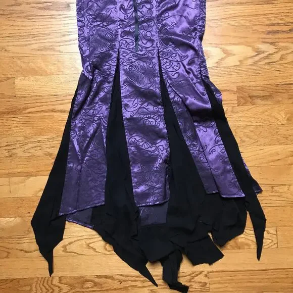 Vintage Lip Service Exit to Eden Gothic Victorian High Waist Purple Skirt XS - Picture 3 of 10
